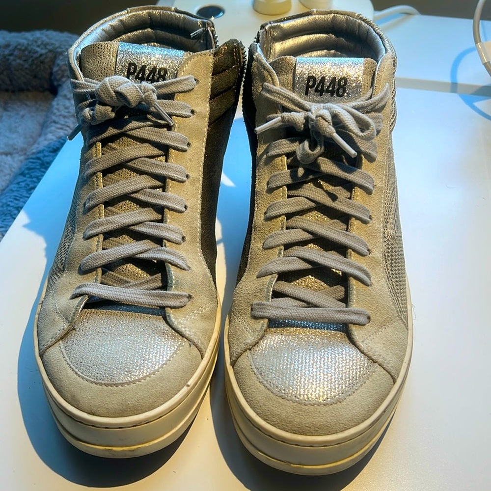 P448 Italian sneakers silver & bronze. - "John" (I think)